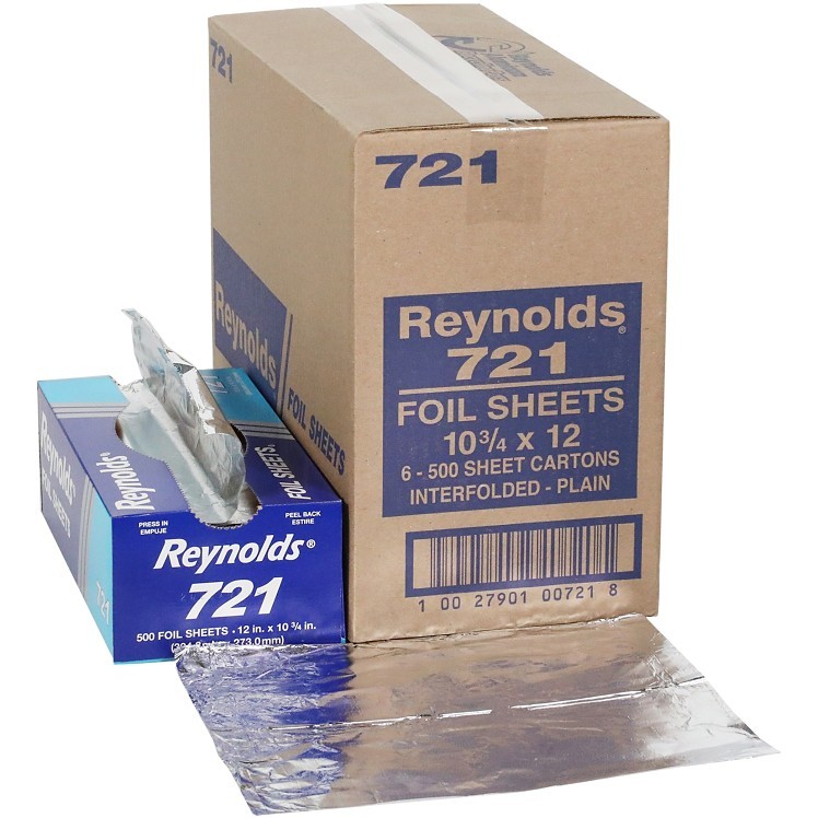 REYNOLDS ALUMINUM FOIL SHEETS #721 12 X 10.75 INCH