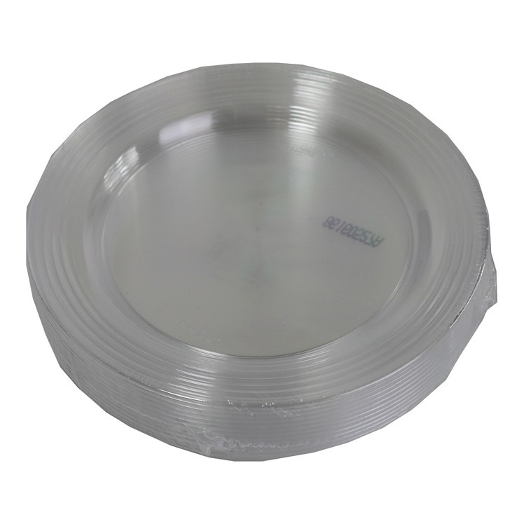SABERT CLEAR 6 ROUND PLATE WITH CLEAR DECORATIVE RINGS