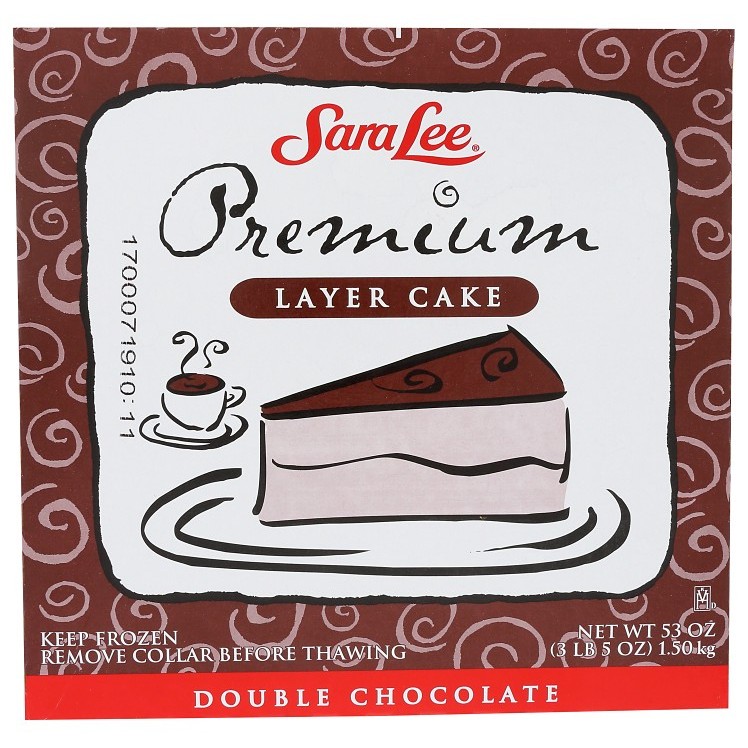 SARA LEE BAKERY LAYER 3 CAKE CHOCOLATE 9 INCHES  ICED UNSLICED