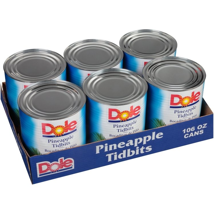 DOLE PACKAGED DOLE PINEAPPLE TIDBITS IN LIGHT SYRUP