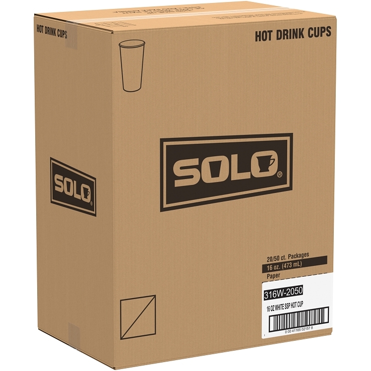 SOLO CUP DART 16 OZ WHITE HOT CUP