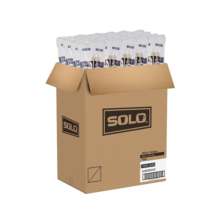 SOLO CUP DART 16 OZ WHITE HOT CUP