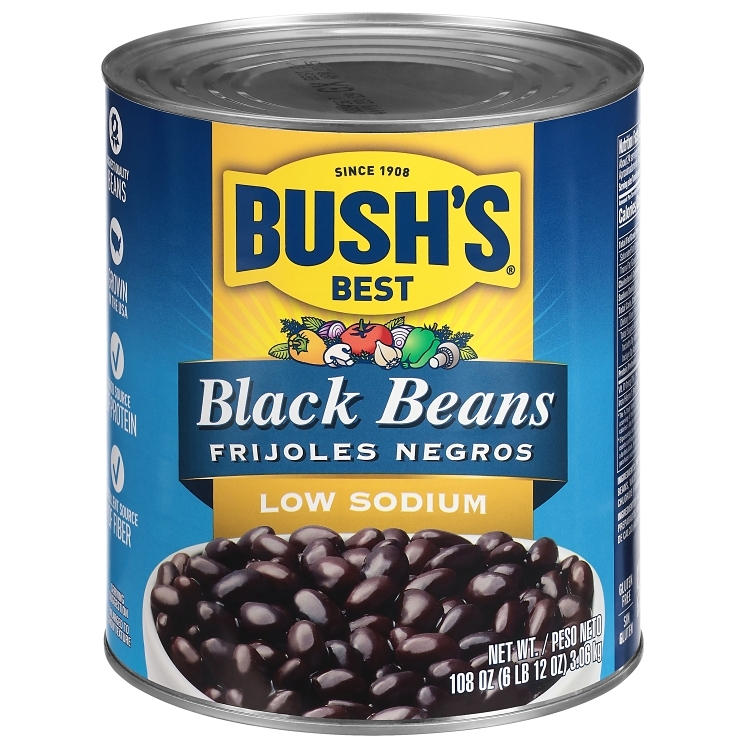 BUSHS BEST BEAN BLACK LOW SODIUM CANNED IN BRINE