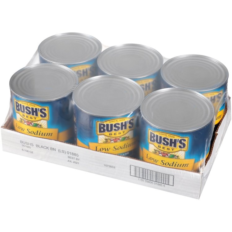 BUSHS BEST BEAN BLACK LOW SODIUM CANNED IN BRINE