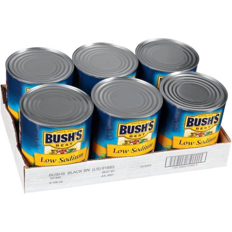 BUSHS BEST BEAN BLACK LOW SODIUM CANNED IN BRINE