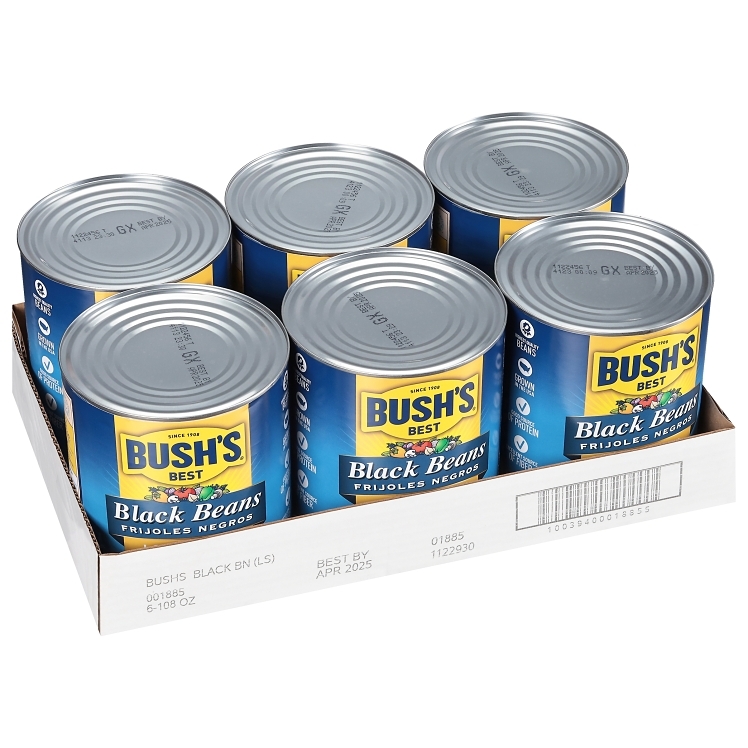 BUSHS BEST BEAN BLACK LOW SODIUM CANNED IN BRINE