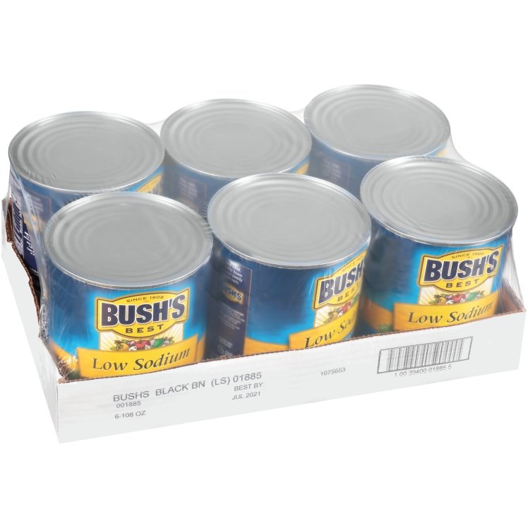 BUSHS BEST BEAN BLACK LOW SODIUM CANNED IN BRINE