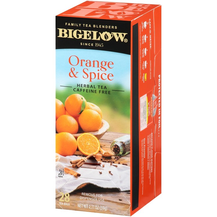 BIGELOW ORANGE AND SPICE HERBAL TEA BAGS