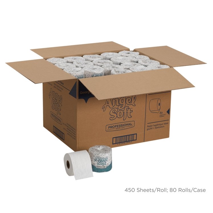 ANGEL SOFT TOILET TISSUE STANDARD ROLL 4.05 INCHES X152 FEET