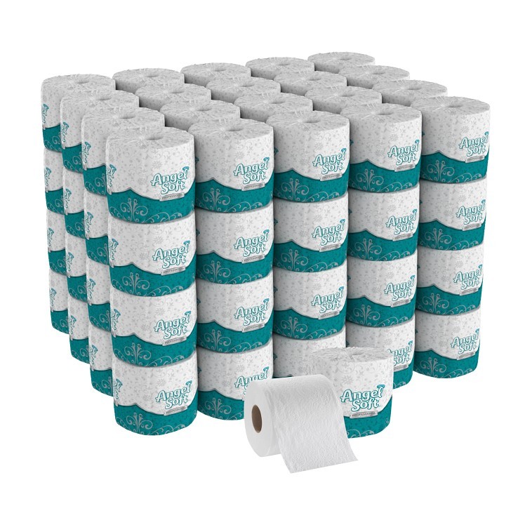 ANGEL SOFT TOILET TISSUE STANDARD ROLL 4.05 INCHES X152 FEET