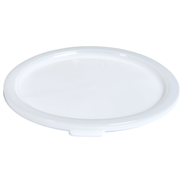 CAMBRO WHITE POLYETHYLENE ROUND LID, FOOD CONTAINER 6-8 QUART