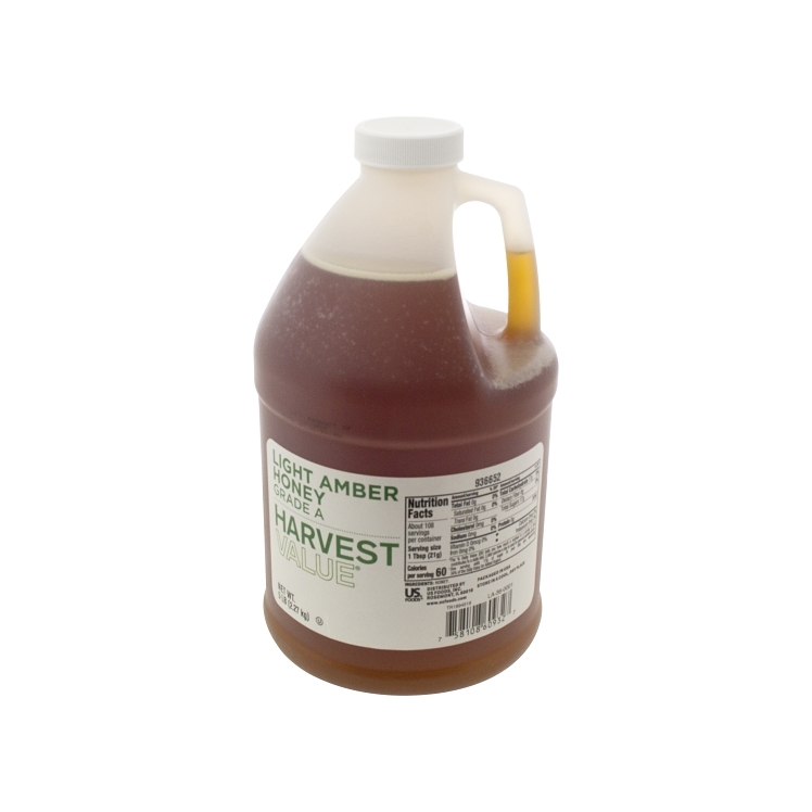 HARVEST VALUE LIGHT AMBER HONEY PLASTIC JAR