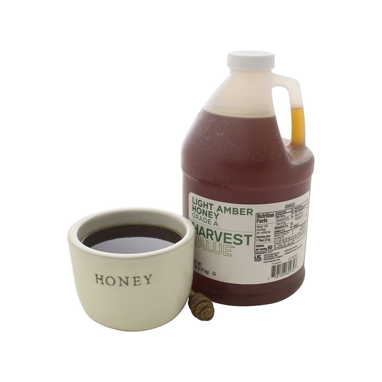 HARVEST VALUE LIGHT AMBER HONEY PLASTIC JAR
