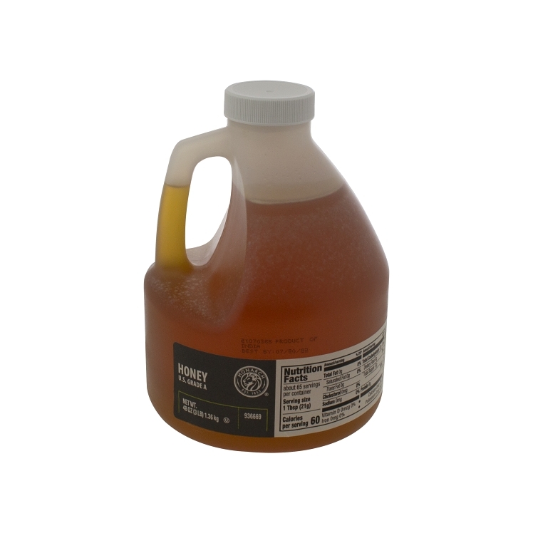 MONARCH AMBER LIGHT HONEY PLASTIC JUG