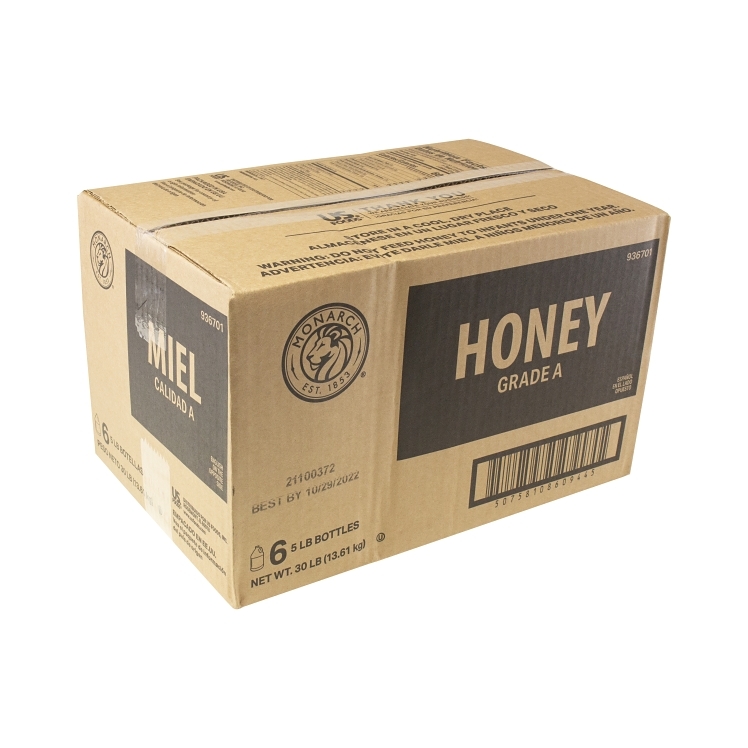 MONARCH AMBER PLASTIC JUG SHELF-GRADE HONEY