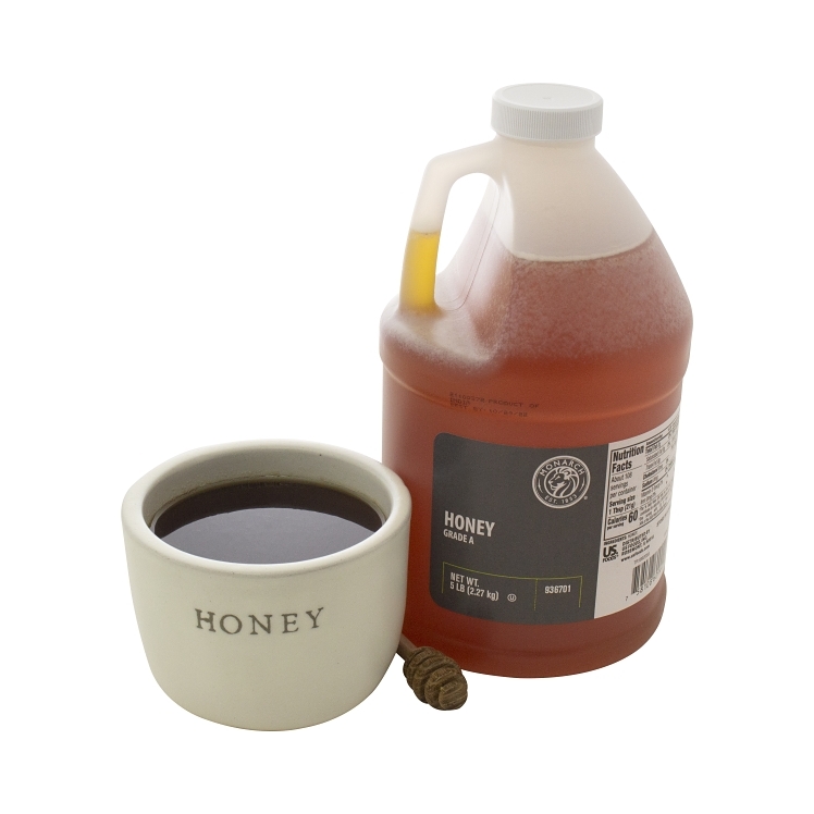 MONARCH AMBER PLASTIC JUG SHELF-GRADE HONEY