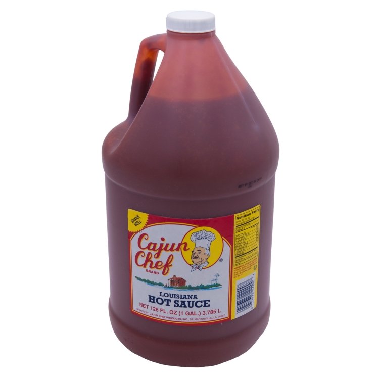 CAJUN CHEF HOT LOUISIANA SAUCE PLASTIC JUG SHELF