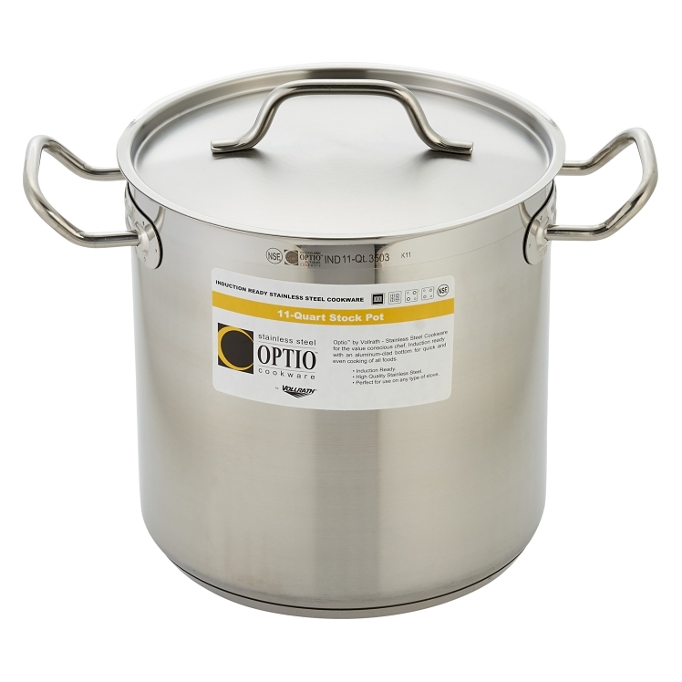 POT, STOCK 11 QT S/S W/ CVR