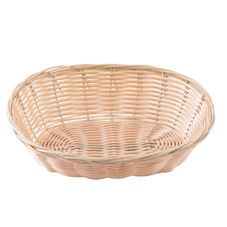 TABLECRAFT BASKET HANDWOVEN OVAL NATURAL 9 X 6 IN