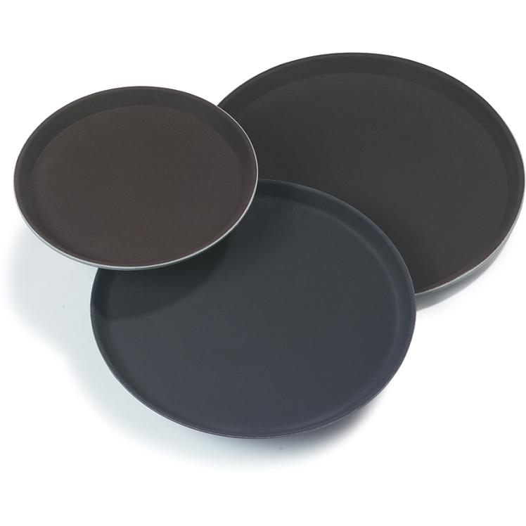 CARLISLE FOODSERVICE PRODUCTS SERVING TRAY 14 INCH POLYPROPYLENE BLACK ROUND