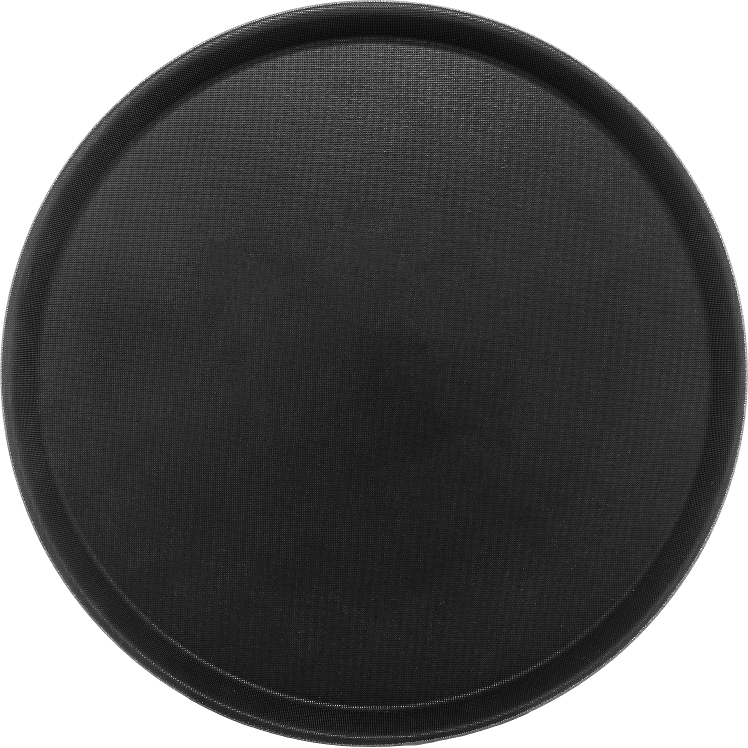 CARLISLE FOODSERVICE PRODUCTS SERVING TRAY 14 INCH POLYPROPYLENE BLACK ROUND