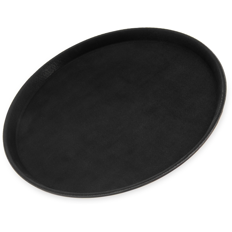 CARLISLE FOODSERVICE PRODUCTS SERVING TRAY 14 INCH POLYPROPYLENE BLACK ROUND