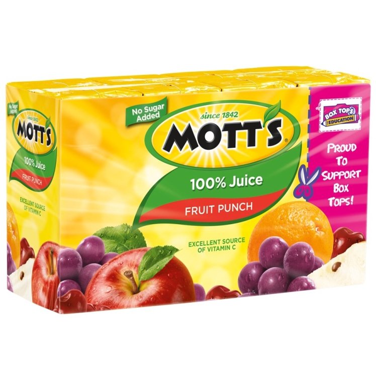 MOTTS 100% ASCEPTIC BOX FRUIT PUNCH JUICE