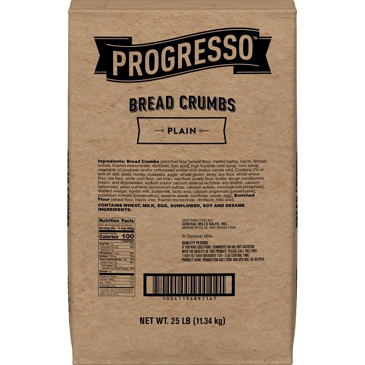 PROGRESSO FINE PLAIN BREAD CRUMB BAG