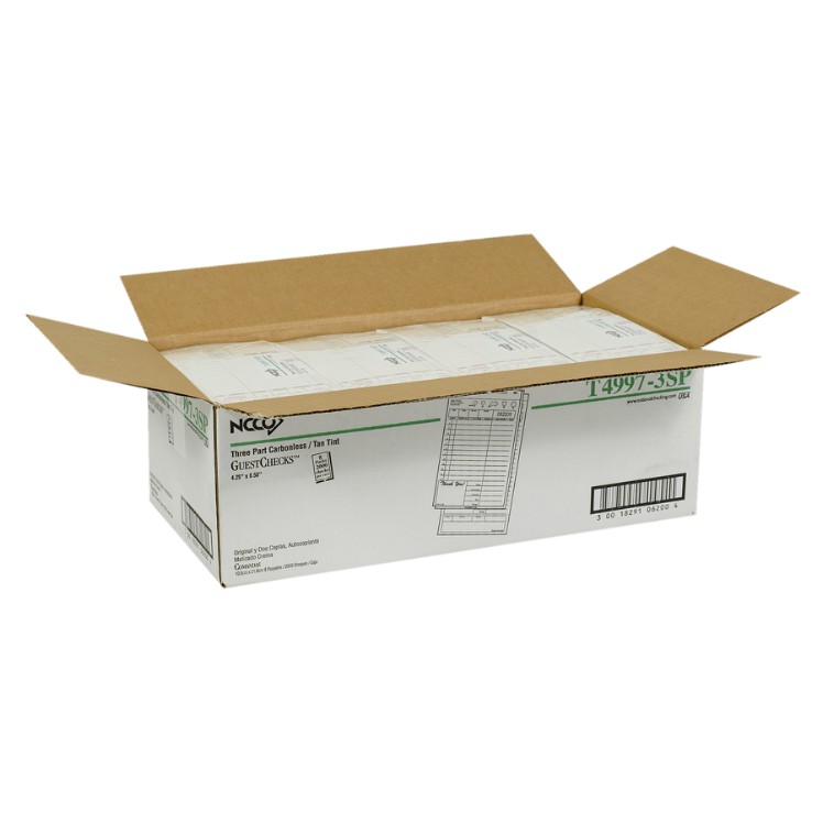 NATIONAL CHECK GUEST CHECK PAPER 3 PART CARBONLESS