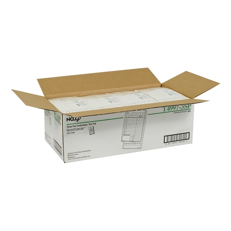 NATIONAL CHECK GUEST CHECK PAPER 3 PART CARBONLESS