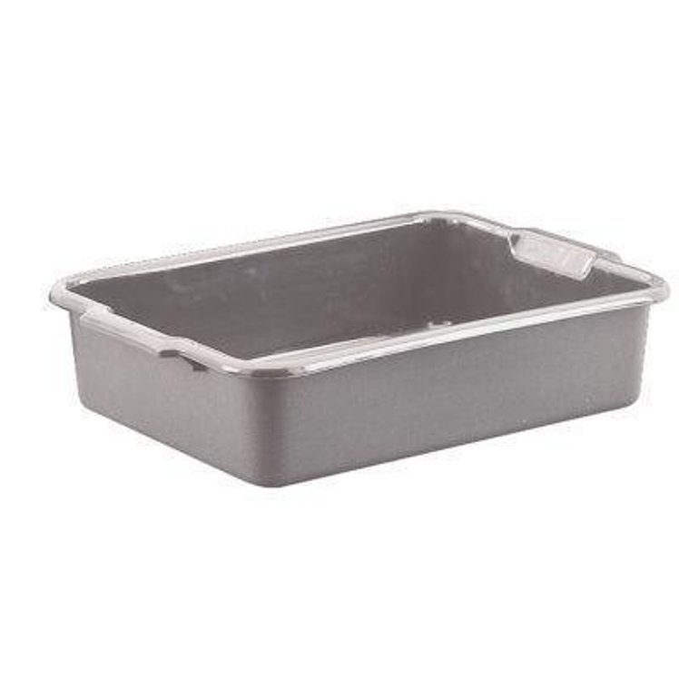 VOLLRATH DISH BUS BOX 20X15X7 PLASTIC GRAY HEAVY DUTY