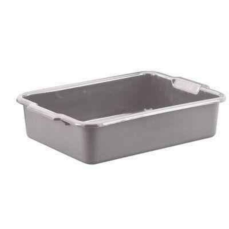 VOLLRATH DISH BUS BOX 20X15X7 PLASTIC GRAY HEAVY DUTY