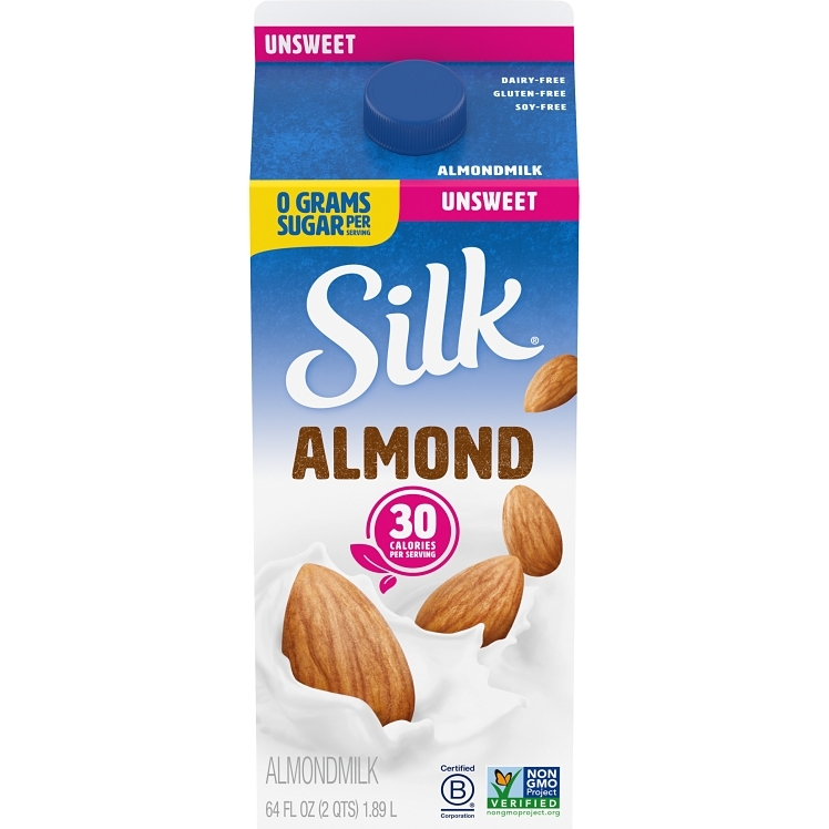 SILK MILK SUBSTITUTE ALMOND UNSWEETENED CARTON REF