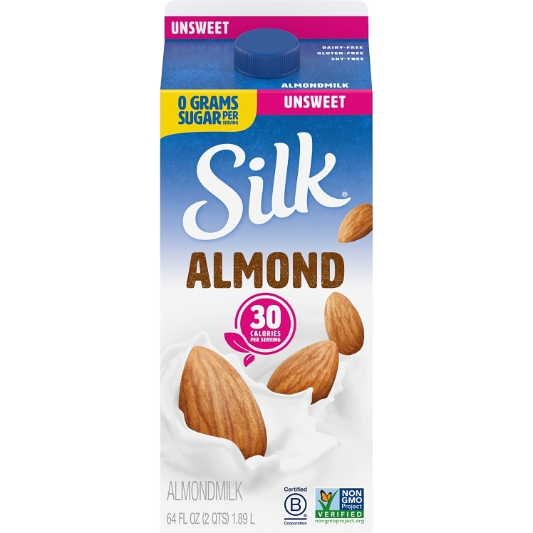 SILK MILK SUBSTITUTE ALMOND UNSWEETENED CARTON REF