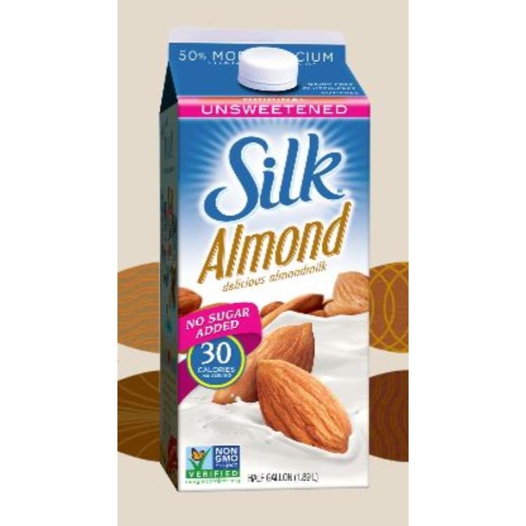 SILK MILK SUBSTITUTE ALMOND UNSWEETENED CARTON REF