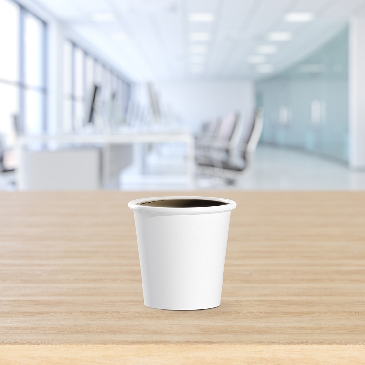 SOLO CUP 4 OZ WHITE SINGLE POLY COATED PAPER HOT CUP