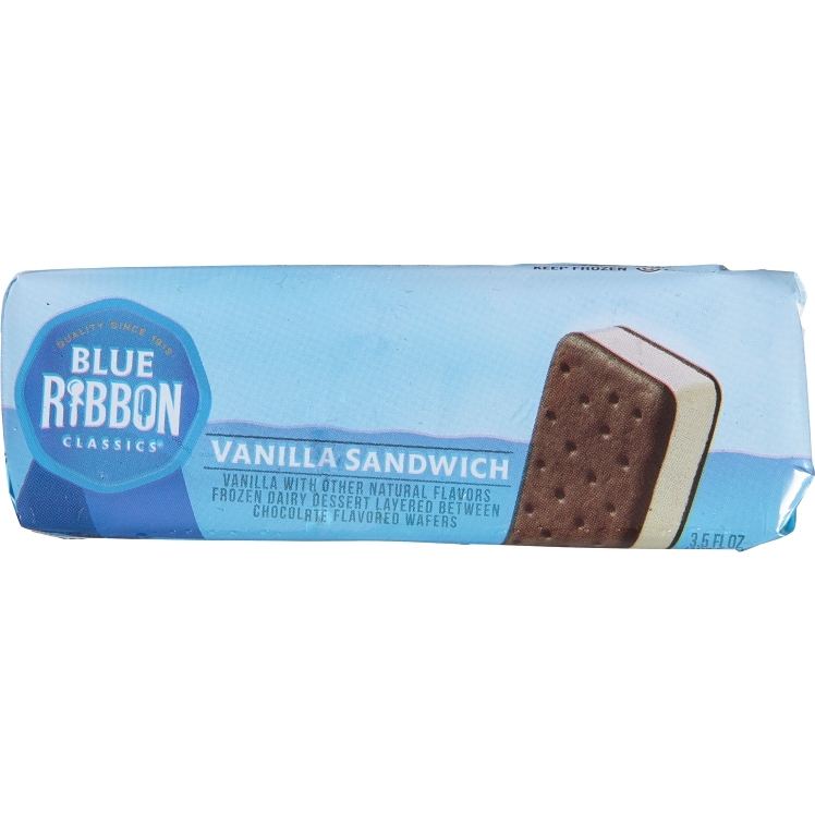 BLUE BUNNY ICE CREAM SANDWICH VANILLA W/ CHOCOLATEY