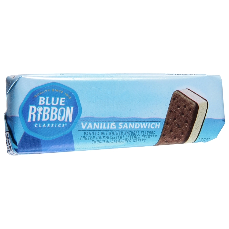 BLUE BUNNY ICE CREAM SANDWICH VANILLA W/ CHOCOLATEY