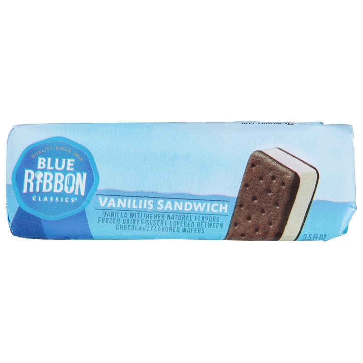 BLUE BUNNY ICE CREAM SANDWICH VANILLA W/ CHOCOLATEY