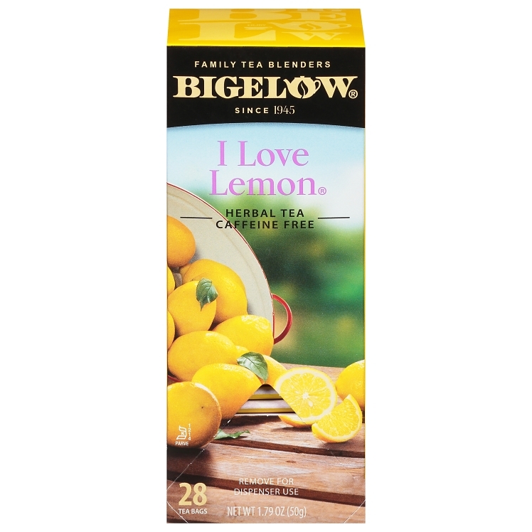 BIGELOW I LOVE LEMON HERBAL TEA BAGS
