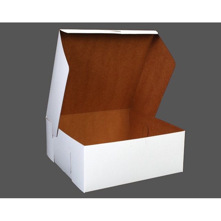 SOUTHERN CHAMPION TRAY CAKE BOX WHITE 10X10X4 INCH