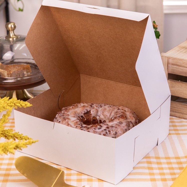 SOUTHERN CHAMPION TRAY CAKE BOX WHITE 10X10X4 INCH