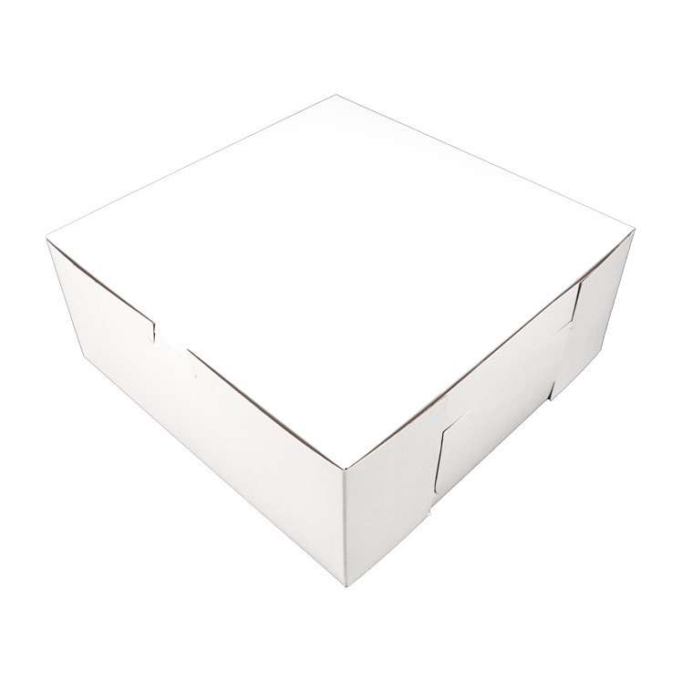 SOUTHERN CHAMPION TRAY CAKE BOX WHITE 10X10X4 INCH