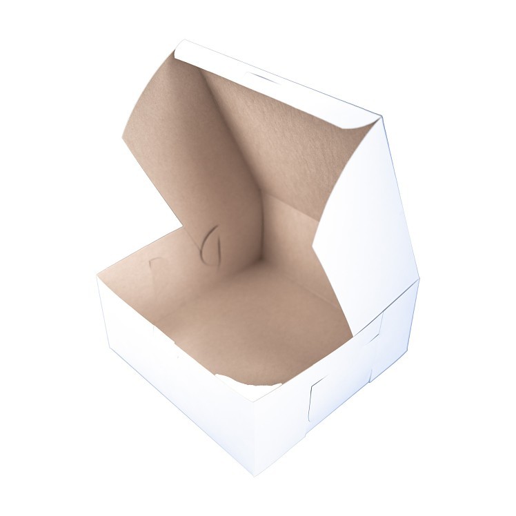 SOUTHERN CHAMPION TRAY CAKE BOX WHITE 9 X 9 X 4 INCH
