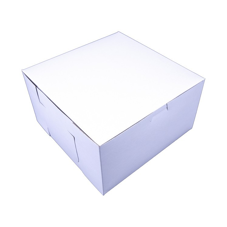 SOUTHERN CHAMPION TRAY CAKE BOX WHITE 9 X 9 X 4 INCH