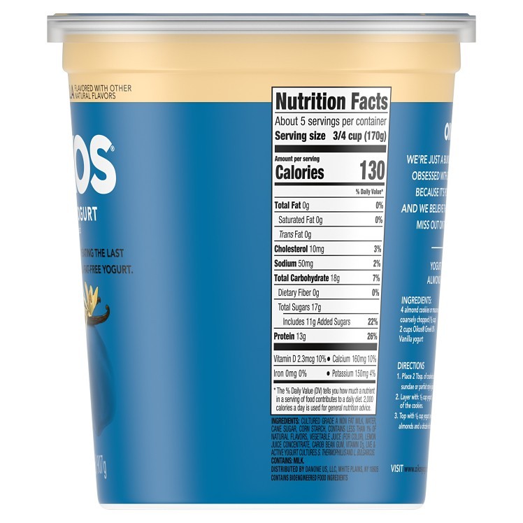 DANNON OIKOS GREEK YOGURT VANILLA