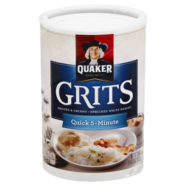 QUAKER GRITS, WHITE CORN QUICK CONTAINER