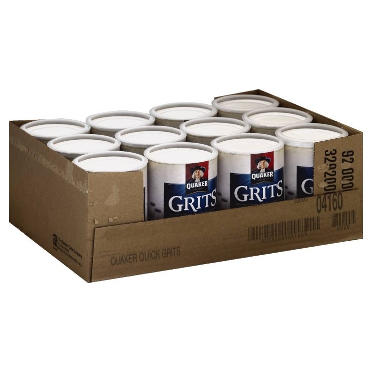 QUAKER GRITS, WHITE CORN QUICK CONTAINER