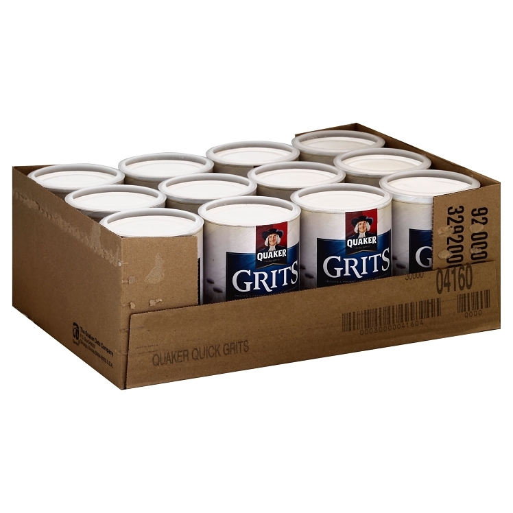 QUAKER GRITS, WHITE CORN QUICK CONTAINER