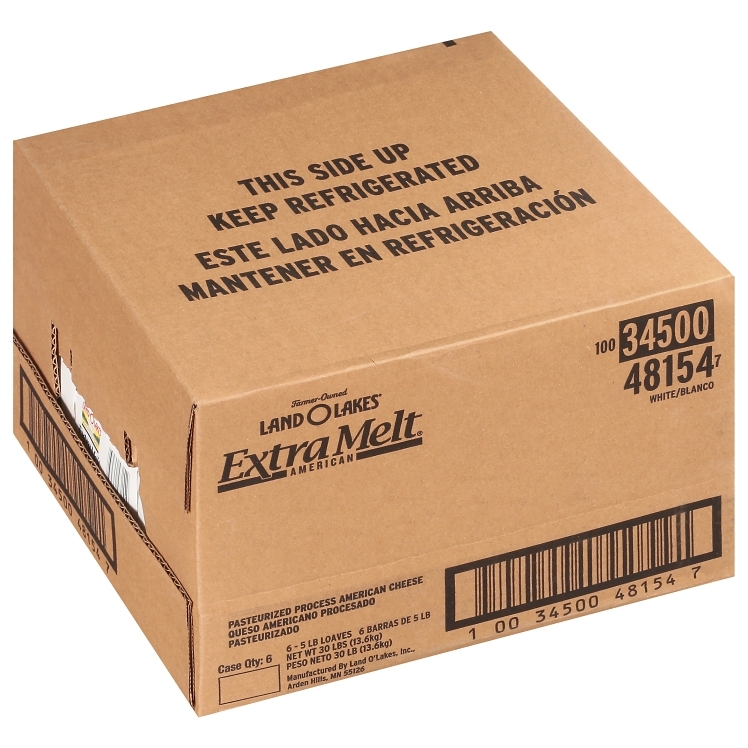 LAND O'LAKES EXTRA WHITE AMERICAN PROCESSED CHEESE LOAF EXTRA MELT